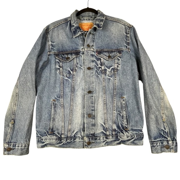 Levis Men's Denim Classic Trucker Jacket - Sz L - Picture 1 of 16
